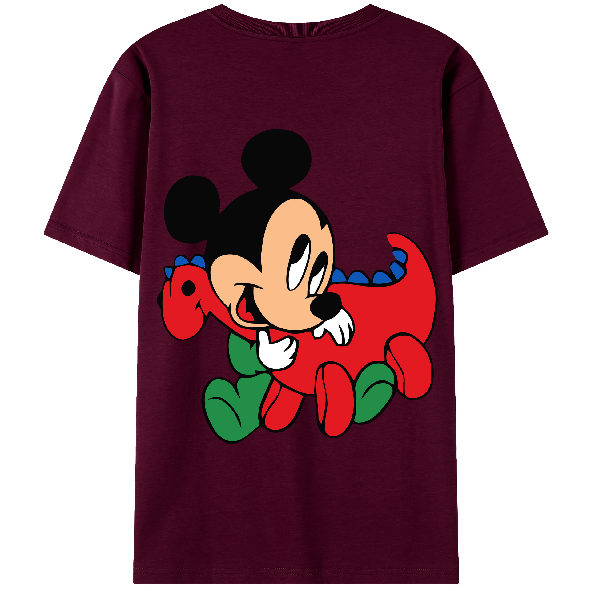 （画像用） ミッキーマウス Mickey Mouse レディース半袖Tシャツ(バックプリント)